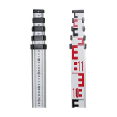 4m Telescopic Aluminium Staff with Bubble & Bag image 0