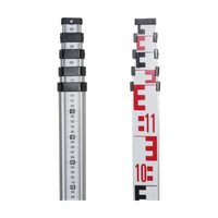 4m Telescopic Aluminium Staff with Bubble & Bag image 0