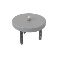Pillar Plate Stainless Steel with with 5/8″ Thread &amp; Rebar Pins image 0