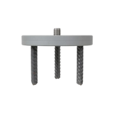 Pillar Plate Stainless Steel with with 5/8″ Thread &amp; Rebar Pins image 1