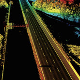 Mobile mapping surveying service with detailed laser scan deliverable point clouds available to buy or hire at Tri-Site survey equipment