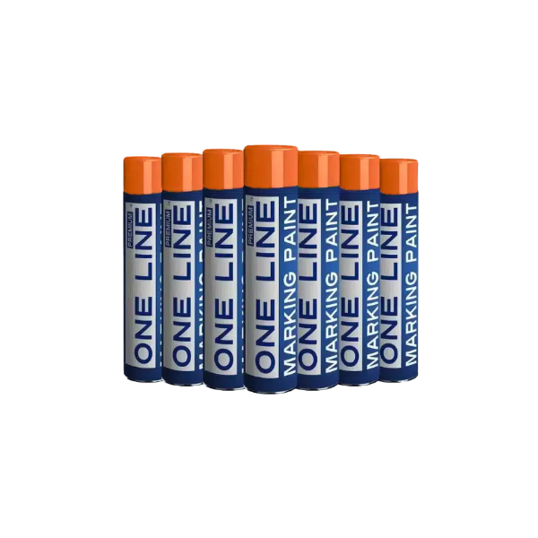 Semi-Permanent One Line Marking Paint - Orange, Box of 12 image