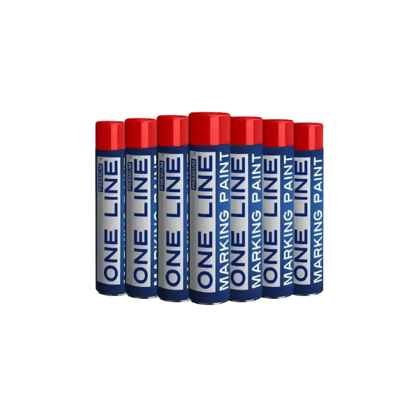Semi-Permanent One Line Marking Paint - Red, Box of 12 image